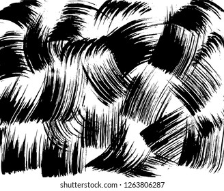 Pincel patrón de grunge. Vector blanco y negro.