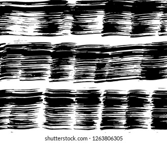 Brush grunge pattern. White and black vector.