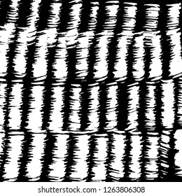 Brush grunge pattern. White and black vector.