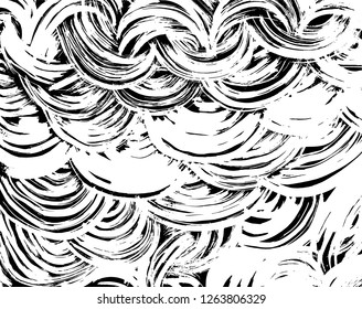 Brush grunge pattern. White and black vector.