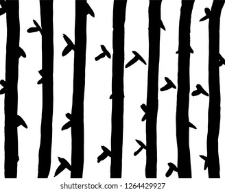 Brush grunge pattern. White and black vector.