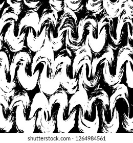 Brush grunge pattern. White and black vector.