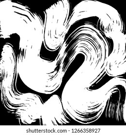 Brush grunge pattern. White and black vector.