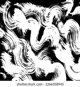 Brush grunge pattern. White and black vector.