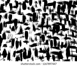 Brush grunge pattern. White and black vector.