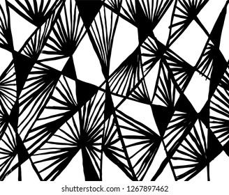 Brush grunge pattern. White and black vector.