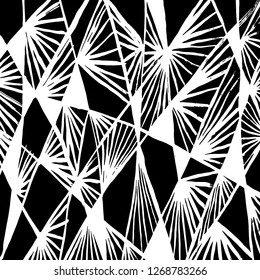 Brush grunge pattern. White and black vector.