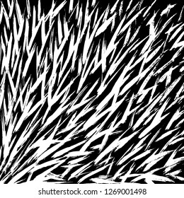 Brush grunge pattern. White and black vector.
