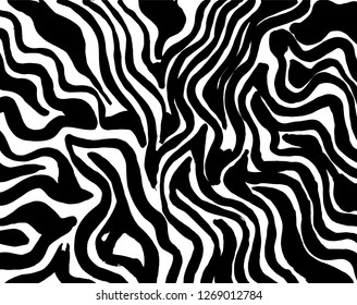 Brush grunge pattern. White and black vector.