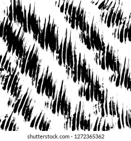 Brush grunge pattern. White and black vector.