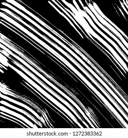 Brush grunge pattern. White and black vector.