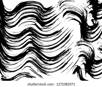 Brush grunge pattern. White and black vector.