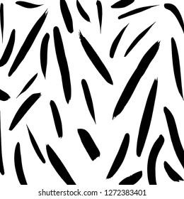 Brush grunge pattern. White and black vector.