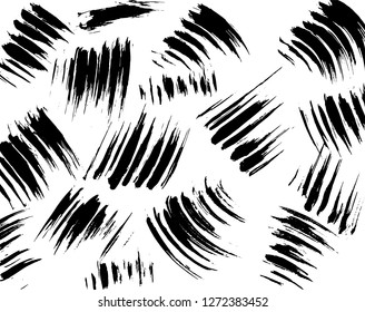 Brush grunge pattern. White and black vector.