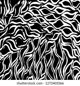 Brush grunge pattern. White and black vector.