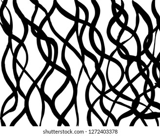 Brush grunge pattern. White and black vector.