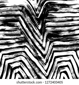 Brush grunge pattern. White and black vector.