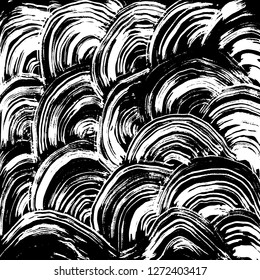 Brush grunge pattern. White and black vector.