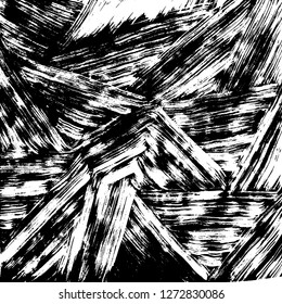 Brush grunge pattern. White and black vector.