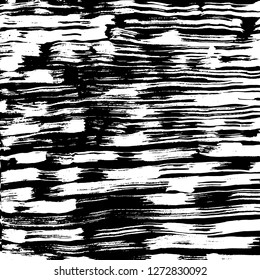 Brush grunge pattern. White and black vector.