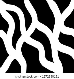 Brush grunge pattern. White and black vector.