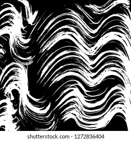 Brush grunge pattern. White and black vector.
