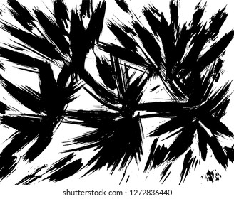 Brush grunge pattern. White and black vector.