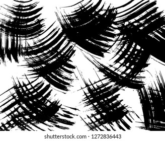 Brush grunge pattern. White and black vector.