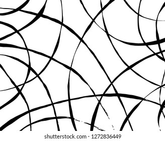 Brush grunge pattern. White and black vector.