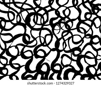 Brush grunge pattern. White and black vector.