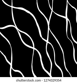 Brush grunge pattern. White and black vector.