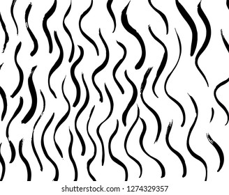 Brush grunge pattern. White and black vector.
