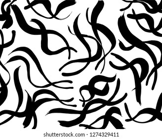 Brush grunge pattern. White and black vector.