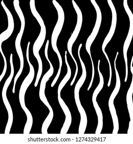 Brush grunge pattern. White and black vector.