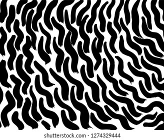 Brush grunge pattern. White and black vector.