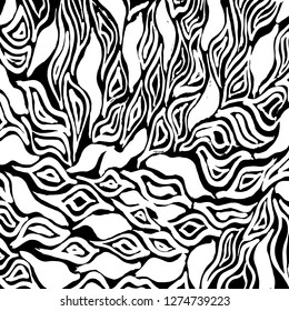 Brush grunge pattern. White and black vector.