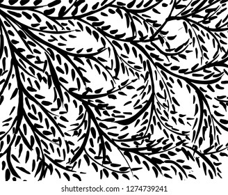 Brush grunge pattern. White and black vector.