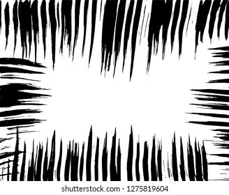 Brush grunge pattern. White and black vector.