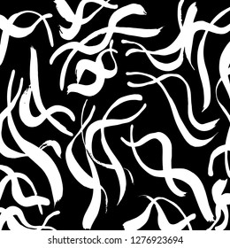 Brush grunge pattern. White and black vector.