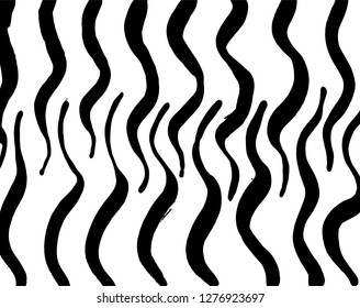Brush grunge pattern. White and black vector.
