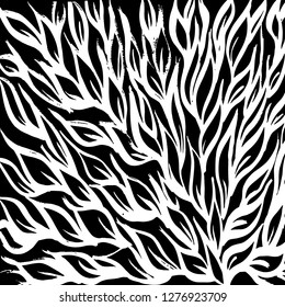 Brush grunge pattern. White and black vector.