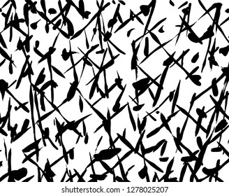 Brush grunge pattern. White and black vector.