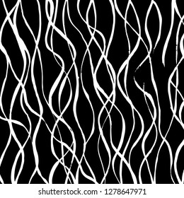 Brush grunge pattern. White and black vector.