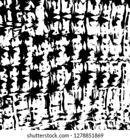 Brush grunge pattern. White and black vector.