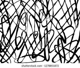 Brush grunge pattern. White and black vector.