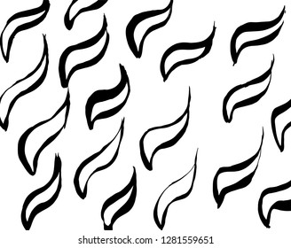 Brush grunge pattern. White and black vector.