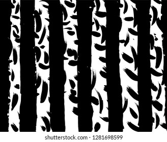 Brush grunge pattern. White and black vector.