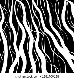 Brush grunge pattern. White and black vector.