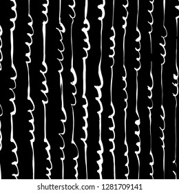 Brush grunge pattern. White and black vector.