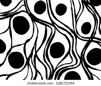 Brush grunge pattern. White and black vector.